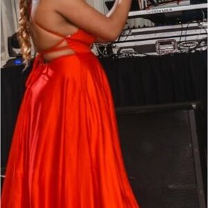 Camille La Vie Vibrant Red Backless Dress